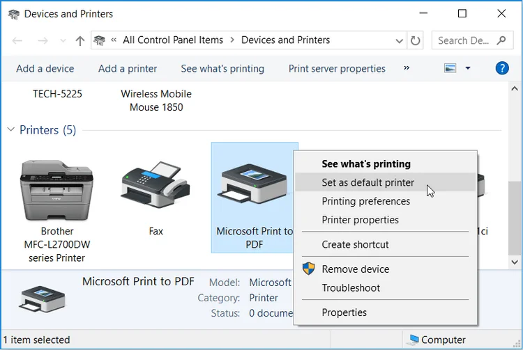 Kako popraviti napako Microsoft Print to PDF v sistemu Windows