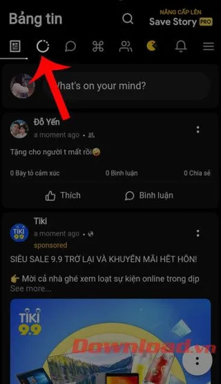 Norādījumi Facebook Story videoklipu lejupielādei tālrunī
