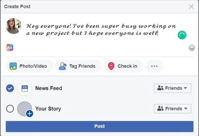 Kā izlikt un īsziņas ar unikāliem fontiem pakalpojumā Facebook