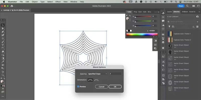 Kako narisati pajkovo mrežo v Adobe Illustratorju