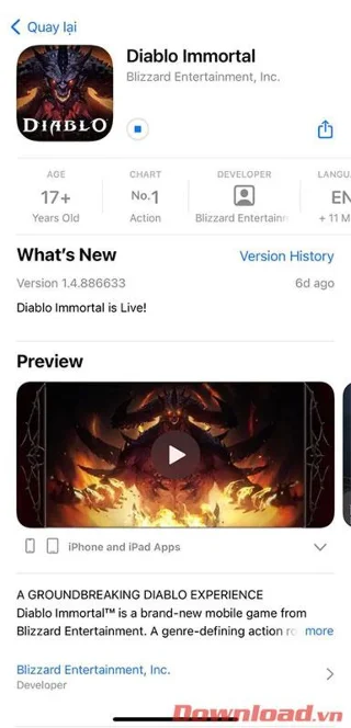 Инструкциите за изтегляне на Diablo Immortal на вашия телефон са изключително прости