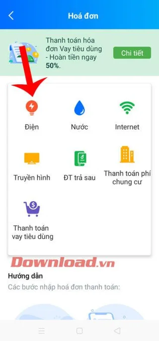 Как да плащате сметки за ток, вода и интернет на ZaloPay