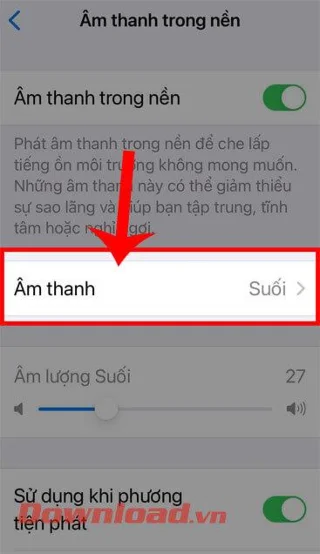 Utasítások a háttérhang bekapcsolásához iOS 15 rendszeren