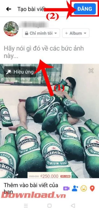 Kako spremeniti barvo fotografije pred objavo na Facebooku