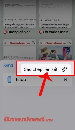 Utasítások az összes hivatkozás másolásához a Safari iOS 15 rendszerrel