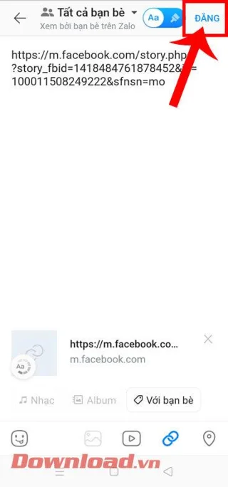 Инструкции за споделяне на статии, снимки, видеоклипове от Facebook към Zalo