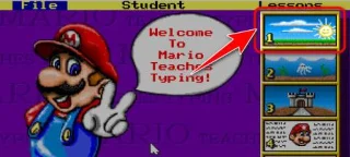 Navodila za uporabo programske opreme za 10-prstno tipkanje Mario Teaches Typing