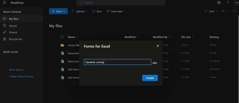 A válaszok szinkronizálása a Microsoft Forms-on az Excellel