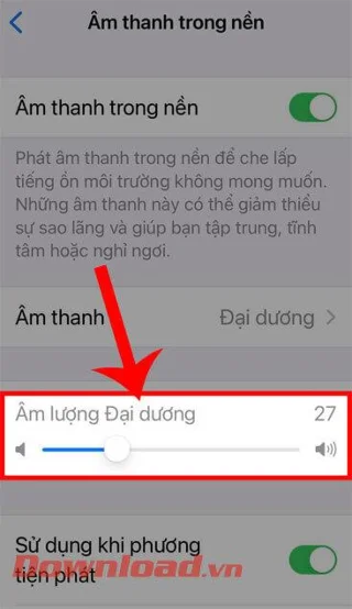 Utasítások a háttérhang bekapcsolásához iOS 15 rendszeren