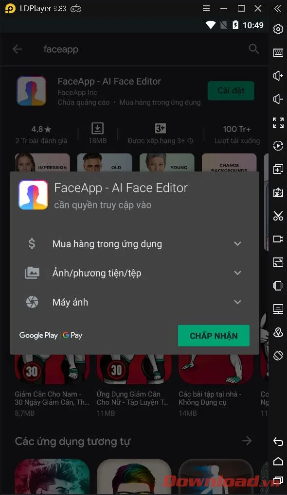 Navodila za namestitev in uporabo aplikacije Faceapp z uporabo emulatorja na osebnem računalniku