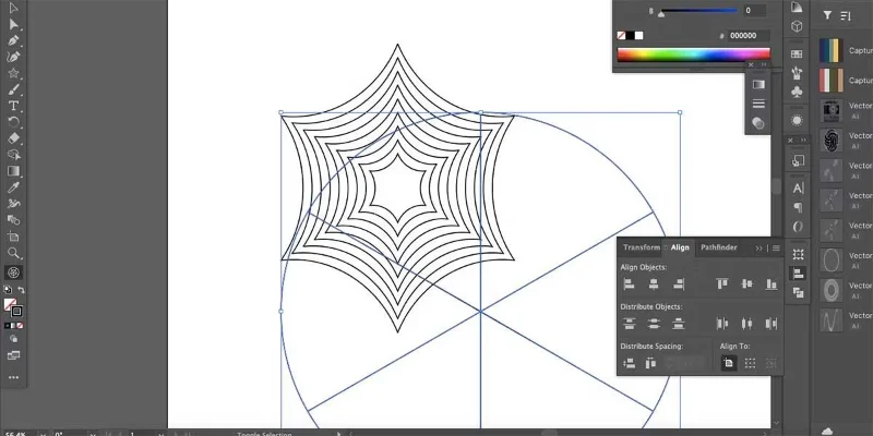 Kako narisati pajkovo mrežo v Adobe Illustratorju