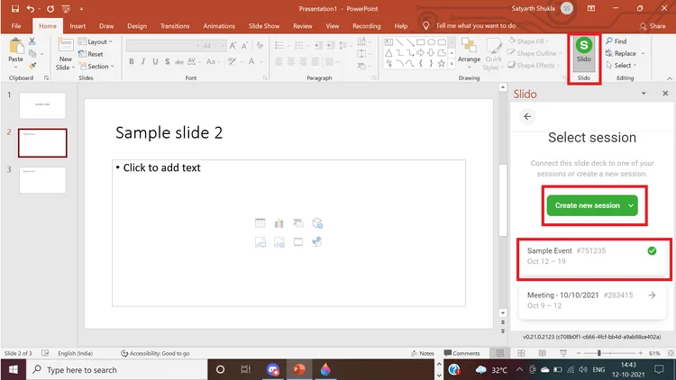 Kako dodati glasovanje in vprašanja in odgovore v PowerPoint s pomočjo Slida