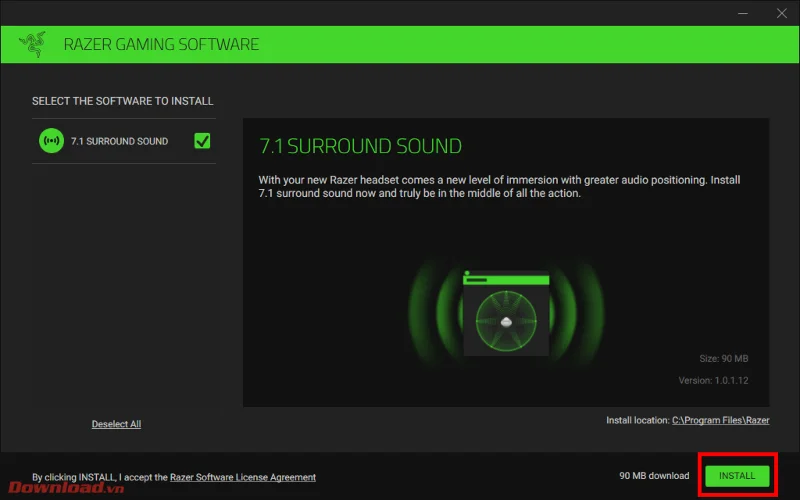 Norādījumi 7.1 skaņas emulēšanai austiņām ar Razer Surround