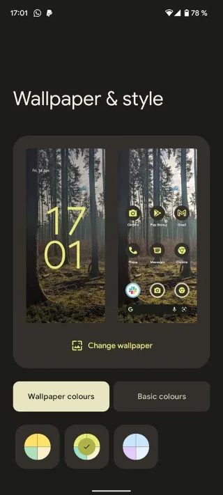 A Material You használata Android 12 rendszeren