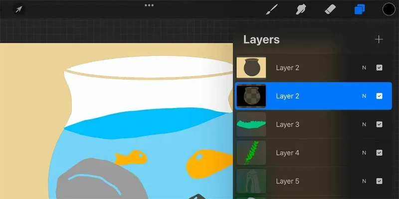 Kako ustvariti učinek izrezanega papirja v Procreate