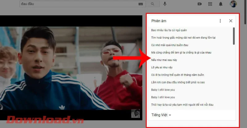 Norādījumi dziesmu tekstu skatīšanai vietnē Youtube