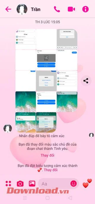 Navodila za spreminjanje vmesnika Facebook Messenger v temi za ljubezen in noč čarovnic