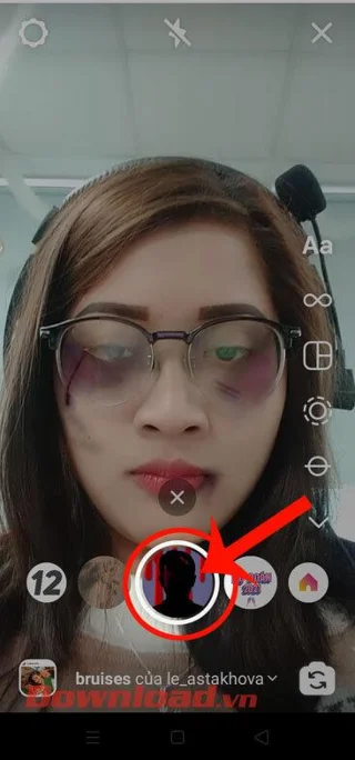 Instagram instrukcijas fotogrāfiju uzņemšanai ar sasituma sejas efektiem