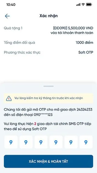 Инструкции за обмен на натрупани точки от Vietinbank