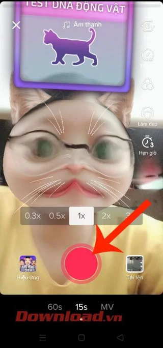 Norādījumi TikTok video ierakstīšanai ar dzīvnieku DNS efektu