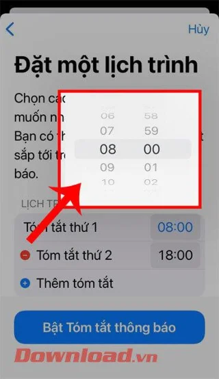 Norādījumi paziņojumu kopsavilkumu ieslēgšanai operētājsistēmā iOS&nbsp;15