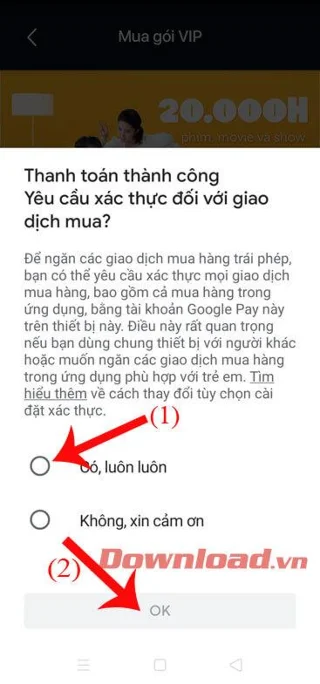 Instrukcija VieON VIP paketes iegādei