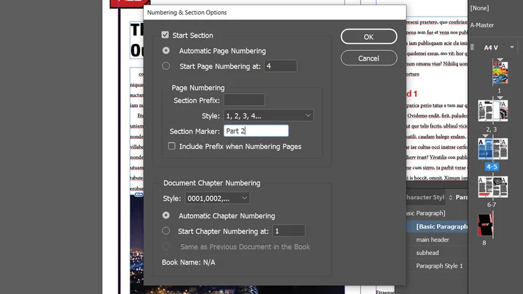 Kako dodati številke strani v Adobe InDesign