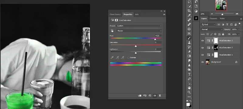 Kako pretvoriti fotografijo v črno-belo, vendar ohraniti eno barvo v Photoshopu