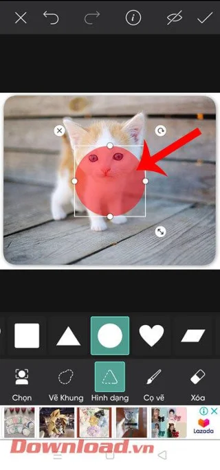 Navodila za rezanje fotografij v kroge na PicsArt