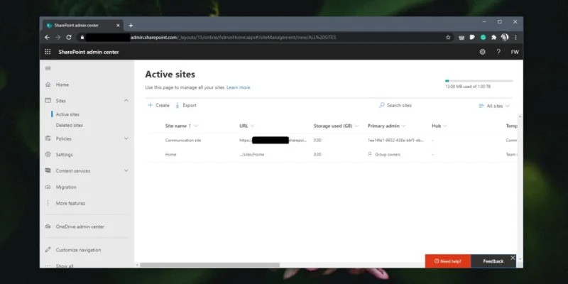 A Microsoft 365 Sharepoint elérése