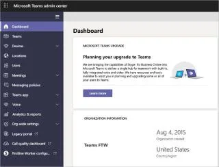 A Microsoft Teams Felügyeleti Központ elérése