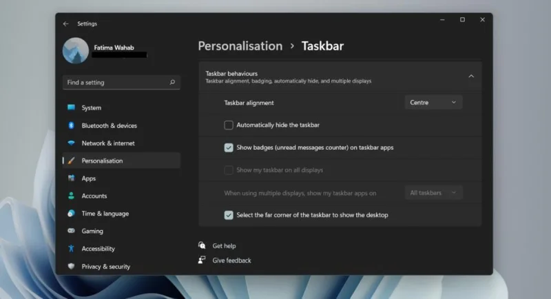 Hvor er oppgavelinjen i Windows 11