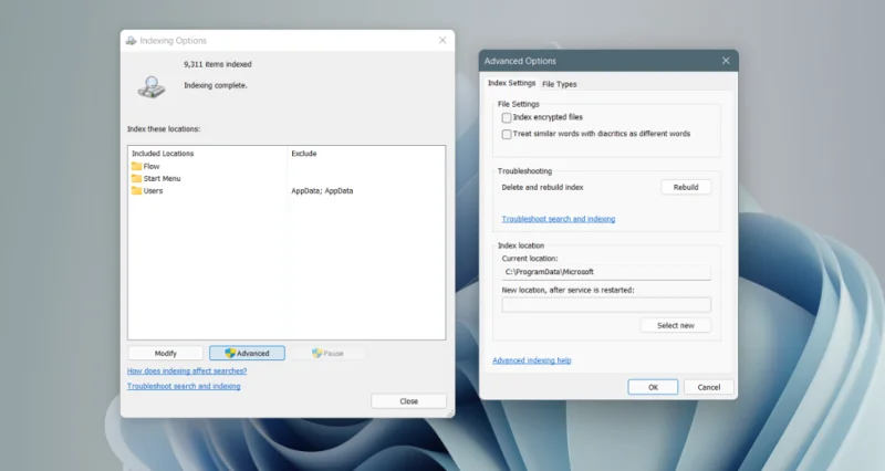Hva gjør jeg hvis søkemenyen ikke fungerer i Windows 11