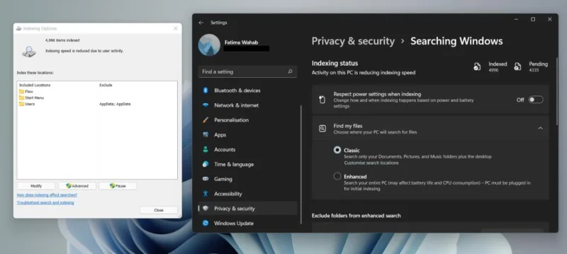 Hva gjør jeg hvis søkemenyen ikke fungerer i Windows 11