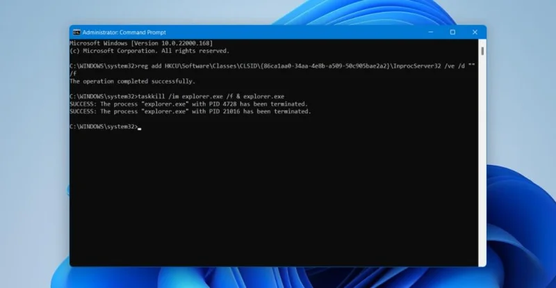 Windows 10:n kontekstivalikon saaminen Windows 11:ssä