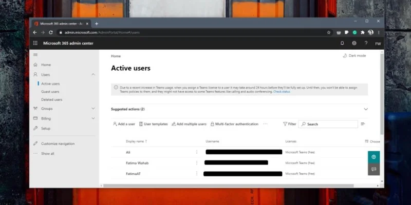 Bejelentkezés a Microsoft 365 Felügyeleti Központba