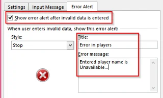 Como engadir un menú despregable para a validación de datos en Excel 365?