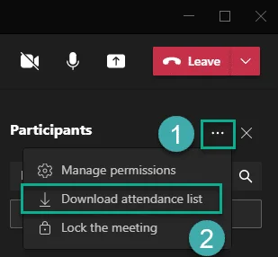 Kā lejupielādēt Microsoft Teams sapulces dalībnieku sarakstu?