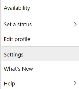 Webex beállítások