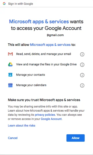 Kako dodati Googlovo e-pošto v Outlook 2016 in 2019 v OS MAC?