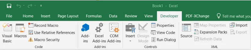 Hogyan jeleníthető meg a fejlesztői lap az Excel, az Outlook és a Word 2019 / 365 programban?
