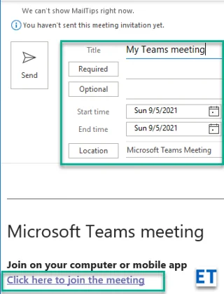 Hogyan lehet meghívni Teams-értekezletre a Microsoft Outlook 365 alkalmazásban?