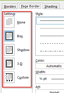 Vytvorte si vlastné orámovanie strany v dokumente programu Word 2016/365/2019