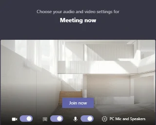 Como participar nunha reunión de audio ou vídeo programada de Microsoft Teams?