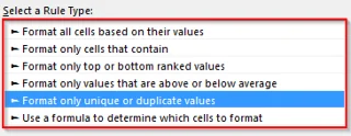 Como eliminar entradas duplicadas dunha lista de Excel 2016?