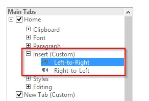 Como escribir de dereita a esquerda en Microsoft Office 2016, 2019 / 365?