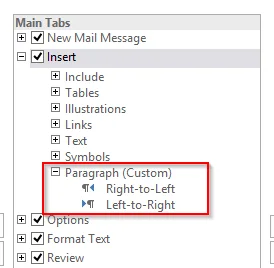 Como escribir de dereita a esquerda en Microsoft Office 2016, 2019 / 365?