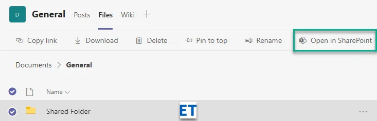 Hogyan lehet megosztani egy mappát a Microsoft Teams csatornán?