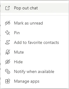 Hogyan lehet törölni vagy elrejteni a legutóbbi csevegési előzményeket a Microsoft Teamsben?