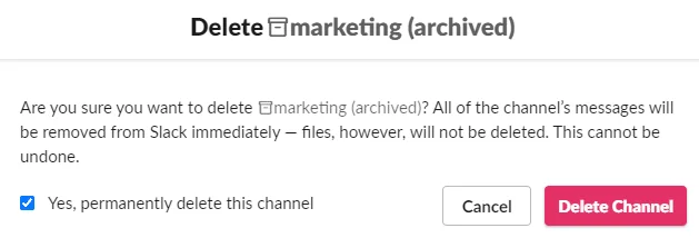 Hvordan fjerne aktive og arkiverte kanaler i Slack?